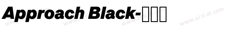 Approach Black字体转换